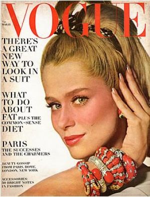 Vintage Vogue magazine covers - wah4mi0ae4yauslife.com - Vintage Vogue March 1967 - Lauren Hutton.jpg